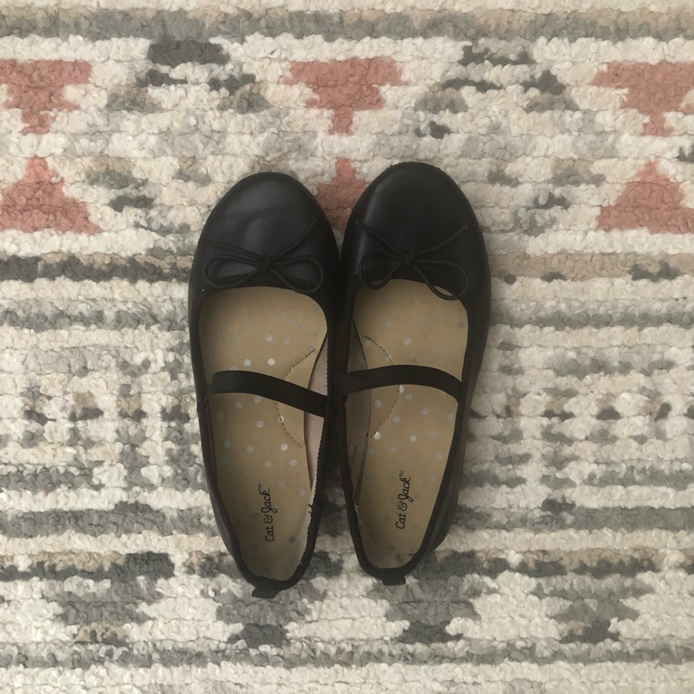 ☀️ 3/$20 Cat & Jack Black Flats with Mary Jane Strap